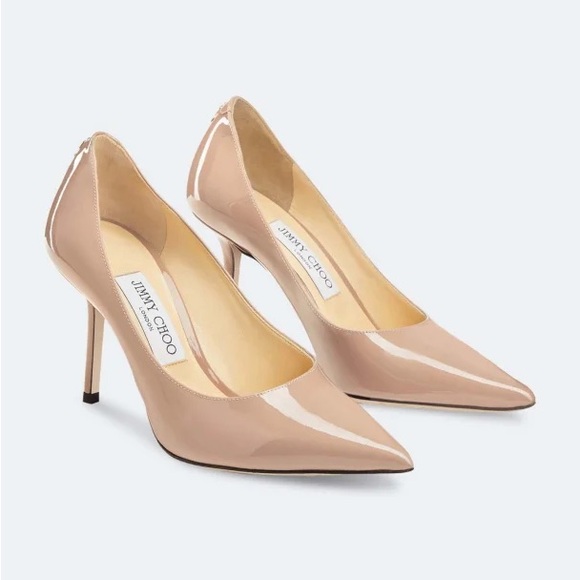 Jimmy Choo Nude Patent Leather Heels - Picture 1 of 7